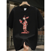 Baskılı Oversize Bisiklet Yaka T-shirt - Siyah - 158942 Baskılı Oversize Bisiklet Yaka T-shirt - Siyah - 158942