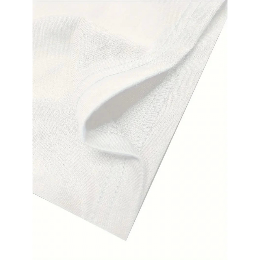 Baskılı Oversize Bisiklet Yaka T-shirt - Beyaz - 158943 Baskılı Oversize Bisiklet Yaka T-shirt - Beyaz - 158943
