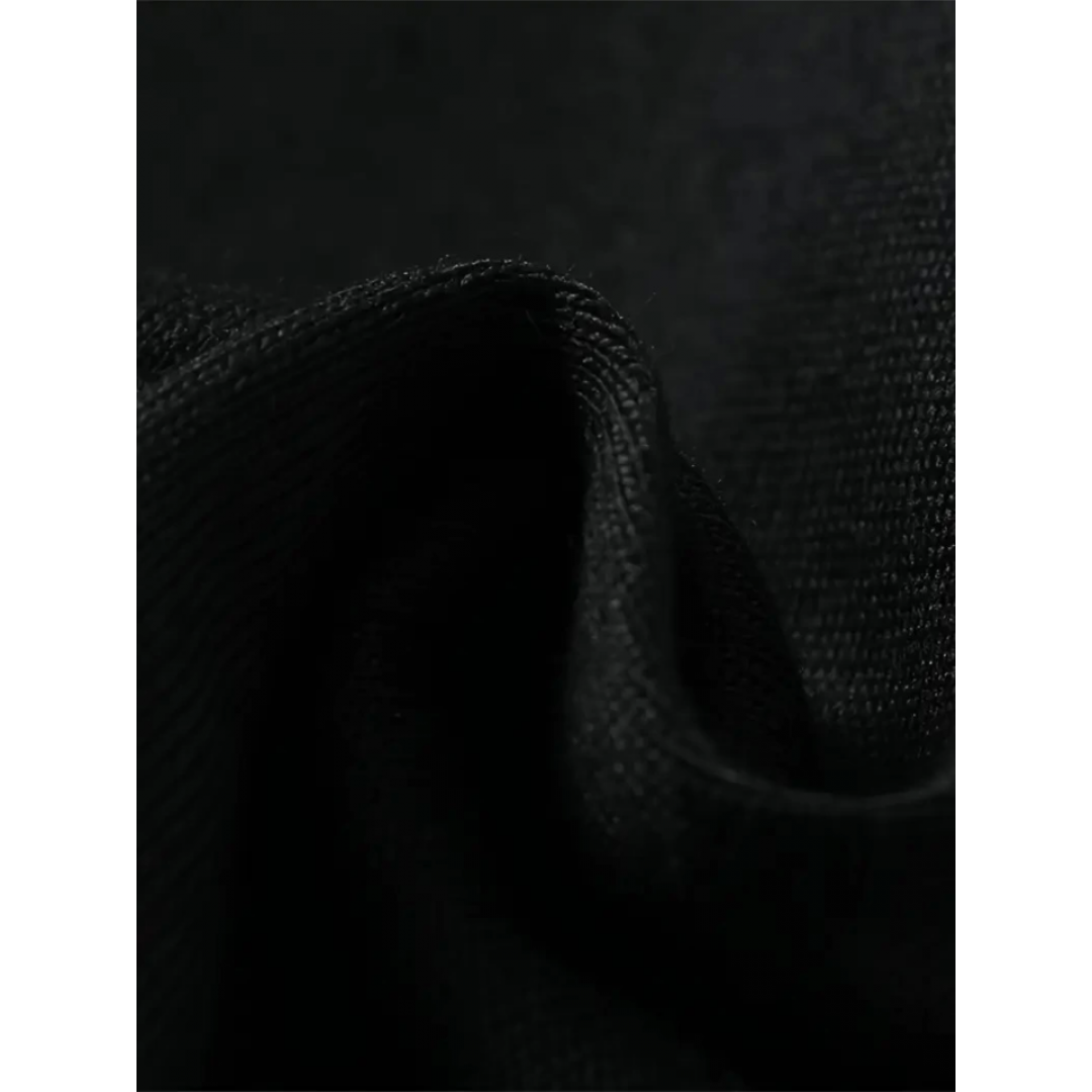 Baskılı Oversize Bisiklet Yaka T-shirt - Siyah - 158945