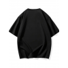 Baskılı Oversize Bisiklet Yaka T-shirt - Siyah 158946 Baskılı Oversize Bisiklet Yaka T-shirt - Siyah 158946