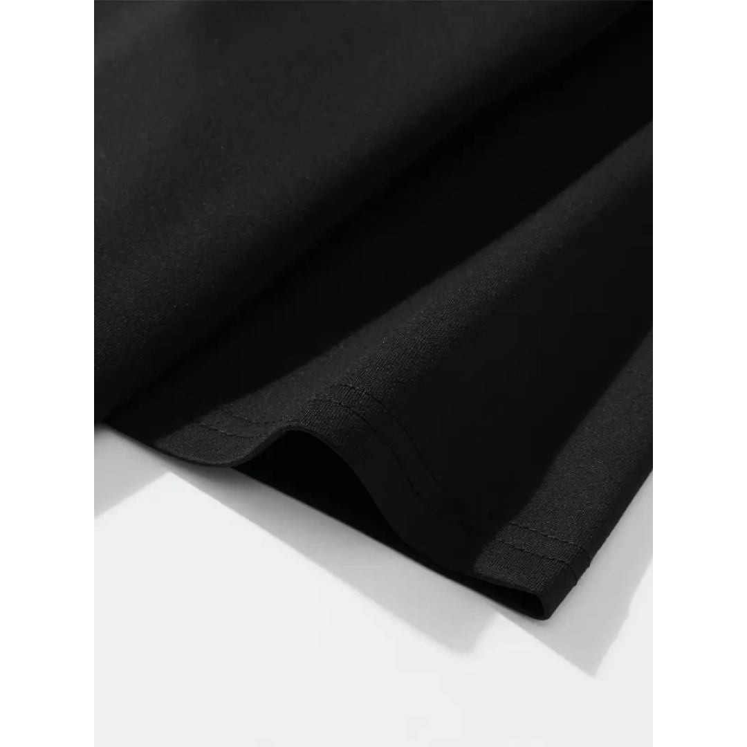Baskılı Oversize Bisiklet Yaka T-shirt - Siyah 158946 Baskılı Oversize Bisiklet Yaka T-shirt - Siyah 158946