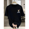 Baskılı Oversize Bisiklet Yaka T-shirt - Siyah - 158947 Baskılı Oversize Bisiklet Yaka T-shirt - Siyah - 158947