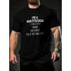 Baskılı Oversize Bisiklet Yaka T-shirt - Siyah - 158953