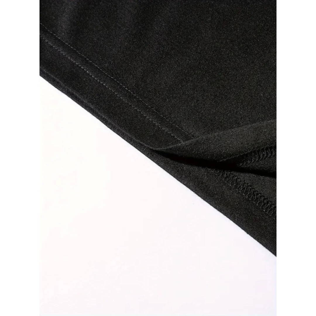 Baskılı Oversize Bisiklet Yaka T-shirt - Siyah 158963 Baskılı Oversize Bisiklet Yaka T-shirt - Siyah 158963