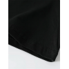 Baskılı Oversize Bisiklet Yaka T-shirt - Siyah - 158971