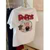 Baskılı Oversize Bisiklet Yaka T-shirt - Beyaz - 158974 Baskılı Oversize Bisiklet Yaka T-shirt - Beyaz - 158974