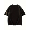 Baskılı Oversize Bisiklet Yaka T-shirt - Siyah - 158986 Baskılı Oversize Bisiklet Yaka T-shirt - Siyah - 158986