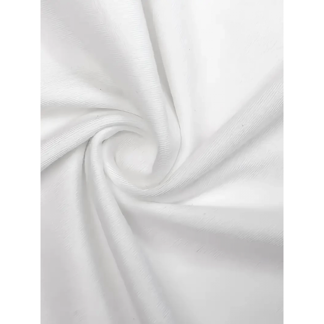 Baskılı Oversize Bisiklet Yaka T-shirt - Beyaz 159019