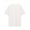 Baskılı Oversize Bisiklet Yaka T-shirt - Beyaz 159022