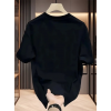 Baskılı Oversize Bisiklet Yaka T-shirt - Siyah 159025 Baskılı Oversize Bisiklet Yaka T-shirt - Siyah 159025