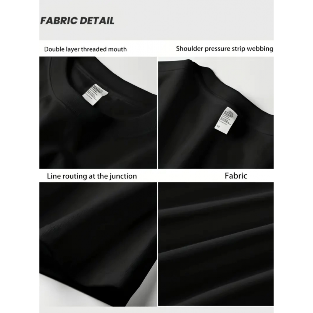Baskılı Oversize Bisiklet Yaka T-shirt - Siyah 159025 Baskılı Oversize Bisiklet Yaka T-shirt - Siyah 159025