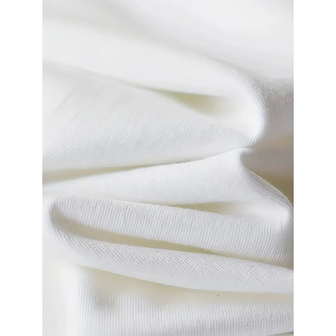 Baskılı Oversize Bisiklet Yaka T-shirt - Beyaz 159026