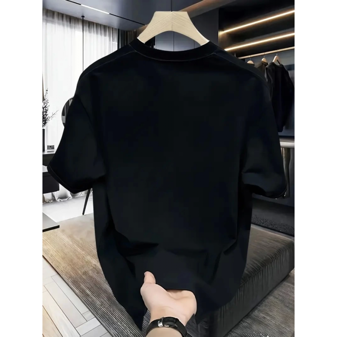 Rahat Bisiklet Yaka Tişört, Yaratıcı Karikatür Baskı - Yumuşak Polyester, Her Mevsim Giyilebilir- Siyah - 159028 Rahat Bisiklet Yaka Tişört, Yaratıcı Karikatür Baskı - Yumuşak Polyester, Her Mevsim Giyilebilir- Siyah - 159028