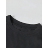 Baskılı Oversize Bisiklet Yaka T-shirt - Siyah - 159032