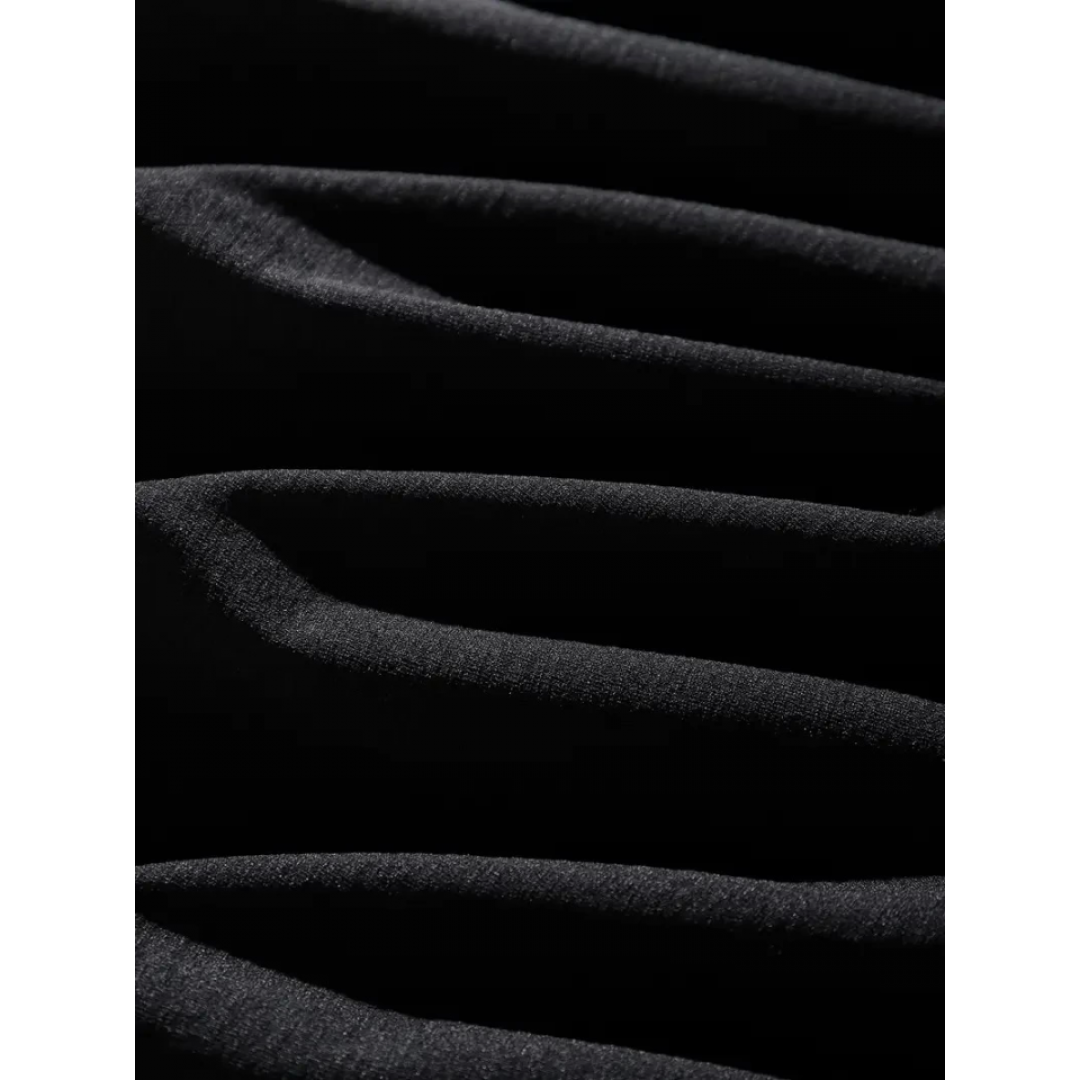 Erkek Dağ Grafikli Tişört, Yaz Için Büyük Beden Rahat T-shirt - Siyah 159034