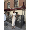 Osy Modal Yumuşak Dokulu Kumaş Bisiklet Yaka Kısa Kollu Kuşaklı Uzun Elbise - Beyaz - 159224 Osy Modal Yumuşak Dokulu Kumaş Bisiklet Yaka Kısa Kollu Kuşaklı Uzun Elbise - Beyaz - 159224