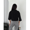 Crop Yakalı Gömlek Üç Çeyrek Sleeve Kol - Siyah 159603 Crop Yakalı Gömlek Üç Çeyrek Sleeve Kol - Siyah 159603
