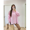 Yakalı Yandan Yırtmaçlı Gömlek - Pembe 159794 Yakalı Yandan Yırtmaçlı Gömlek - Pembe 159794