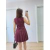 Takım Görünümlu Yelekli Mini Elbise- Bordo 159855 Takım Görünümlu Yelekli Mini Elbise- Bordo 159855