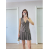 Takım Görünümlu Yelekli Mini Elbise- Füme 159856 Takım Görünümlu Yelekli Mini Elbise- Füme 159856