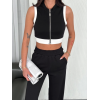 Osy Modal Yumuşak Dokulu Kumaş Tam Fermuarlı Crop Pantalon İkili Takım - Siyah 159902 Osy Modal Yumuşak Dokulu Kumaş Tam Fermuarlı Crop Pantalon İkili Takım - Siyah 159902
