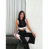 Osy Modal Yumuşak Dokulu Kumaş Tam Fermuarlı Crop Pantalon İkili Takım - Siyah 159902 Osy Modal Yumuşak Dokulu Kumaş Tam Fermuarlı Crop Pantalon İkili Takım - Siyah 159902