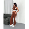 Osy Modal Yumuşak Dokulu Kumaş Tam Fermuarlı Crop Pantalon İkili Takım - Kahverengi - 159904 Osy Modal Yumuşak Dokulu Kumaş Tam Fermuarlı Crop Pantalon İkili Takım - Kahverengi - 159904