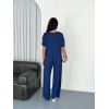 Osy Modal Yumuşak Dokulu Kumaş Bisiklet Yaka T-shirt Bol Paça Pantalon Ikili Takım -Saks Mavi 159908 Osy Modal Yumuşak Dokulu Kumaş Bisiklet Yaka T-shirt Bol Paça Pantalon Ikili Takım -Saks Mavi 159908