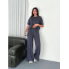 Osy Modal Yumuşak Dokulu Kumaş Bisiklet Yaka T-shirt Bol Paça Pantalon Ikili Takım -Antrasit 159910 Osy Modal Yumuşak Dokulu Kumaş Bisiklet Yaka T-shirt Bol Paça Pantalon Ikili Takım -Antrasit 159910