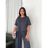 Osy Modal Yumuşak Dokulu Kumaş Bisiklet Yaka T-shirt Bol Paça Pantalon Ikili Takım -Antrasit 159910 Osy Modal Yumuşak Dokulu Kumaş Bisiklet Yaka T-shirt Bol Paça Pantalon Ikili Takım -Antrasit 159910
