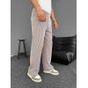Su Yolu Çizgili Cepli Pantalon - Kahverengi - 160907