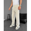 Su Yolu Çizgili Cepli Pantalon - Bej - 160908