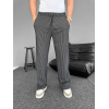 Su Yolu Çizgili Cepli Pantalon - Siyah - 160909