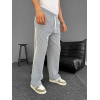 Su Yolu Çizgili Cepli Pantalon - Gri - 160910