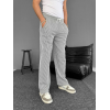 Su Yolu Çizgili Cepli Pantalon - Gri - 160910
