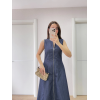 Jeans Kot Önü Tam Fermuarlı Uzun Elbise - Mavi - 161029 Jeans Kot Önü Tam Fermuarlı Uzun Elbise - Mavi - 161029