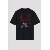 Happy New Year Baskılı T-shirt - Siyah 161327 Happy New Year Baskılı T-shirt - Siyah 161327