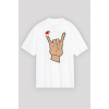 Noel Başlıklı Serçe Parmak T-shirt - Beyaz 161328 Noel Başlıklı Serçe Parmak T-shirt - Beyaz 161328