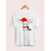 Ren Geyiği Baskılı Noel İçin T-shirt - Beyaz 161329 Ren Geyiği Baskılı Noel İçin T-shirt - Beyaz 161329