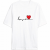 Sevgililer Günü İçin Özel Tasarım Love Baskılı T-shirt - Beyaz 161336 Sevgililer Günü İçin Özel Tasarım Love Baskılı T-shirt - Beyaz 161336