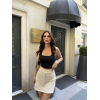 Su Yolu Çizgili Kolay Kombinle Ne Bilir Mini Boy Etek - Bej - 161833 Su Yolu Çizgili Kolay Kombinle Ne Bilir Mini Boy Etek - Bej - 161833
