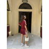 Osy Modal Yumuşak Dokulu Kumaş Parçalı Bisiklet Yaka T-shirt Mini Şortlu Etek İkili Takım -Bordo 161837 Osy Modal Yumuşak Dokulu Kumaş Parçalı Bisiklet Yaka T-shirt Mini Şortlu Etek İkili Takım -Bordo 161837