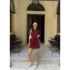 Osy Modal Yumuşak Dokulu Kumaş Parçalı Bisiklet Yaka T-shirt Mini Şortlu Etek İkili Takım -Bordo 161837 Osy Modal Yumuşak Dokulu Kumaş Parçalı Bisiklet Yaka T-shirt Mini Şortlu Etek İkili Takım -Bordo 161837