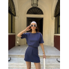 Osy Modal Yumuşak Dokulu Kumaş Parçalı Bisiklet Yaka T-shirt Mini Şortlu Etek İkili Takım -Lacivert 161838 Osy Modal Yumuşak Dokulu Kumaş Parçalı Bisiklet Yaka T-shirt Mini Şortlu Etek İkili Takım -Lacivert 161838