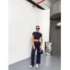 Osy Modal Yumuşak Dokulu Kumaş Kısa Kollu Crop Alt Ispanyol Paça Pantalon Ikili Takım - Füme 162226 Osy Modal Yumuşak Dokulu Kumaş Kısa Kollu Crop Alt Ispanyol Paça Pantalon Ikili Takım - Füme 162226