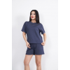 Osy Modal Yumuşak Dokulu Kumaş Bisiklet Yaka T-shirt Kısa Şort İkili Takım - Antrasit 162237 Osy Modal Yumuşak Dokulu Kumaş Bisiklet Yaka T-shirt Kısa Şort İkili Takım - Antrasit 162237