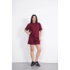 Osy Modal Yumuşak Dokulu Kumaş Bisiklet Yaka T-shirt Kısa Şort İkili Takım - Bordo 162238 Osy Modal Yumuşak Dokulu Kumaş Bisiklet Yaka T-shirt Kısa Şort İkili Takım - Bordo 162238