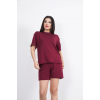Osy Modal Yumuşak Dokulu Kumaş Bisiklet Yaka T-shirt Kısa Şort İkili Takım - Bordo 162238 Osy Modal Yumuşak Dokulu Kumaş Bisiklet Yaka T-shirt Kısa Şort İkili Takım - Bordo 162238