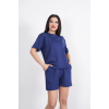 Osy Modal Yumuşak Dokulu Kumaş Bisiklet Yaka T-shirt Kısa Şort İkili Takım - Mavi 162239 Osy Modal Yumuşak Dokulu Kumaş Bisiklet Yaka T-shirt Kısa Şort İkili Takım - Mavi 162239