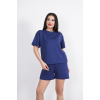 Osy Modal Yumuşak Dokulu Kumaş Bisiklet Yaka T-shirt Kısa Şort İkili Takım - Mavi 162239 Osy Modal Yumuşak Dokulu Kumaş Bisiklet Yaka T-shirt Kısa Şort İkili Takım - Mavi 162239